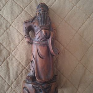 Vintage early1900century Guan Yu- Chinese God of War carving- possibly Rose wood